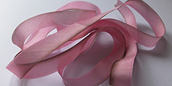 Hand-dyed silk ribbon: pink