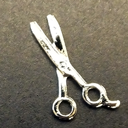 An open pair of scissors